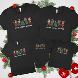 Personlig Funny Ansikte Photo jul Elf T Shirt