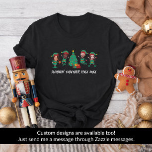 Personlig Funny Ansikte Photo jul Elf T Shirt