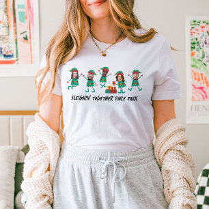 Personlig Funny Ansikte Photo jul Elf T Shirt