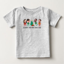 Personlig Funny Ansikte Photo jul Elf T Shirt