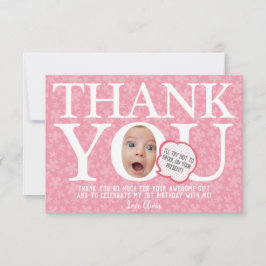 Personlig Funny Baby födelsedagskalender Collage Tack Kort