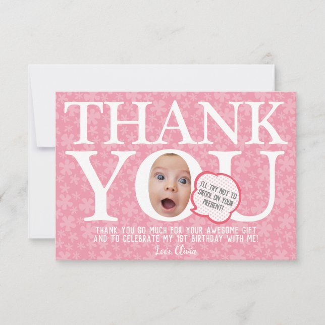 Personlig Funny Baby födelsedagskalender Collage Tack Kort (Framsida)