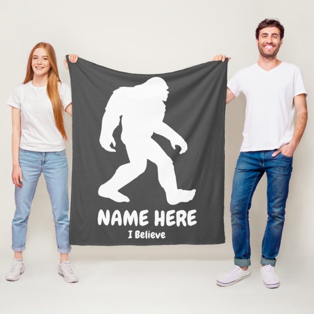 Personlig Funny Bigfoot Sasquatch Blanket Fleecefilt (På plats)
