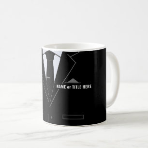 Personlig Funny Business Gift Mugg Black Kostym