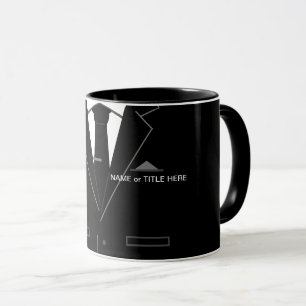 Personlig Funny Business Mugg Gift Black Kostym