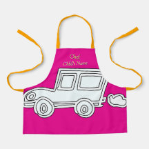 Personlig Funny Car Kids Hot Rosa Hantverk