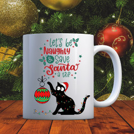 Personlig Funny Cat MisChief jul Mugg