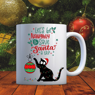Personlig Funny Cat MisChief jul Mugg