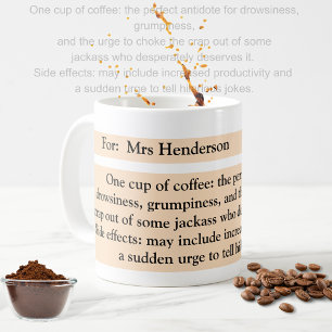 Personlig Funny Coffee-meddelande Mugg