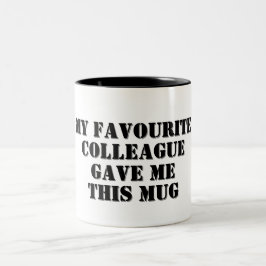 Personlig Funny Colleague Gift Secret Santa Två-Tonad Mugg
