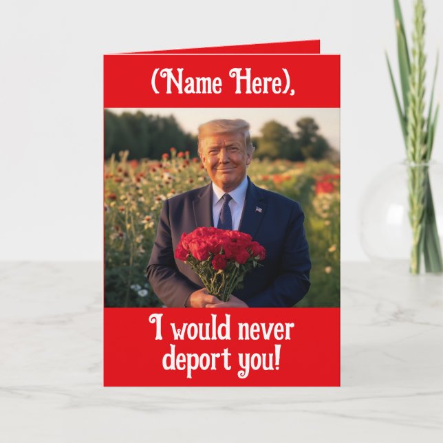 Personlig Funny Donald Trump Valentines day Helgkort (Framsida)