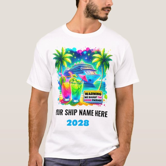 Personlig Funny Drink Paket Cruise T-Shirts (Framsida)