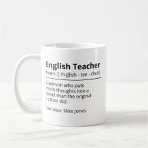 Personlig Funny English Teacher Mugg | Grammar P
