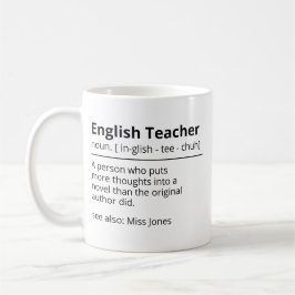 Personlig Funny English Teacher Mugg | Grammar P