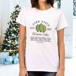 Personlig Funny Farm Baked-julkakor T Shirt