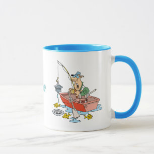 Personlig Funny Fishing Tecknad Mugg