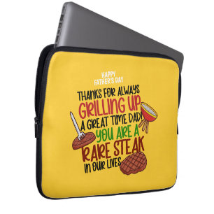 Personlig Funny Grill Chef pappa Laptop Fodral