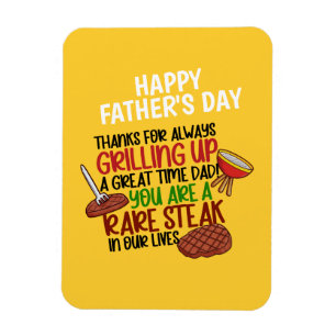 Personlig Funny Grill Chef pappa Magnet