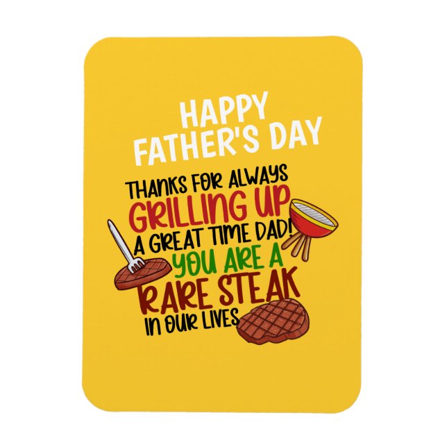 Personlig Funny Grill Chef pappa Magnet (Vertikal)