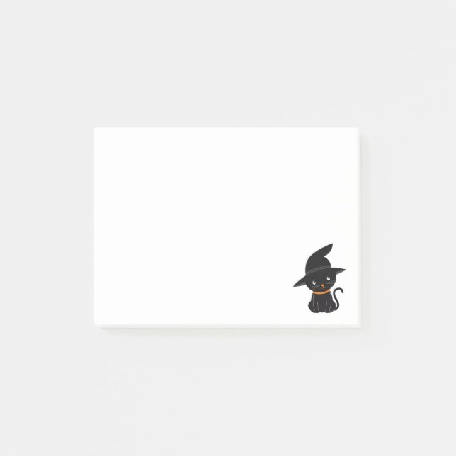 Personlig Funny Halloween Cat Post-it Block (Framsida)