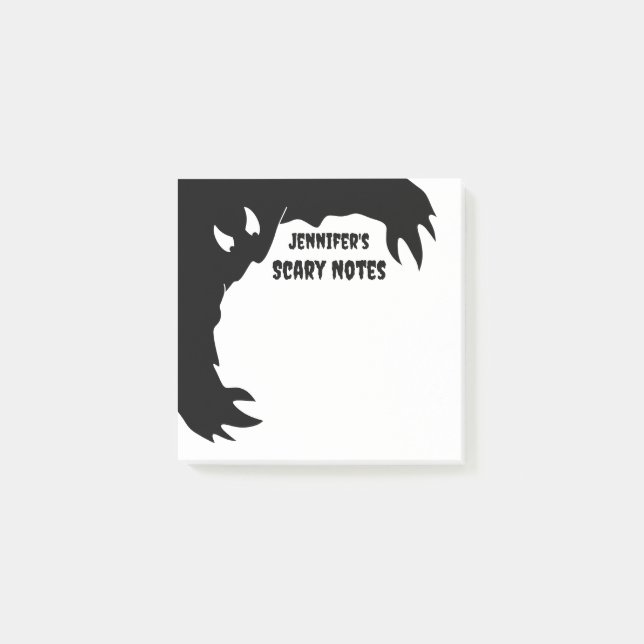 Personlig Funny Halloween Scary Notes | Monster Post-it Block (Framsida)