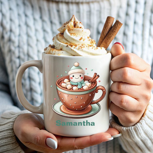personlig Funny helgdagar snögubbe Kaffemugg (Skapare uppladdad)