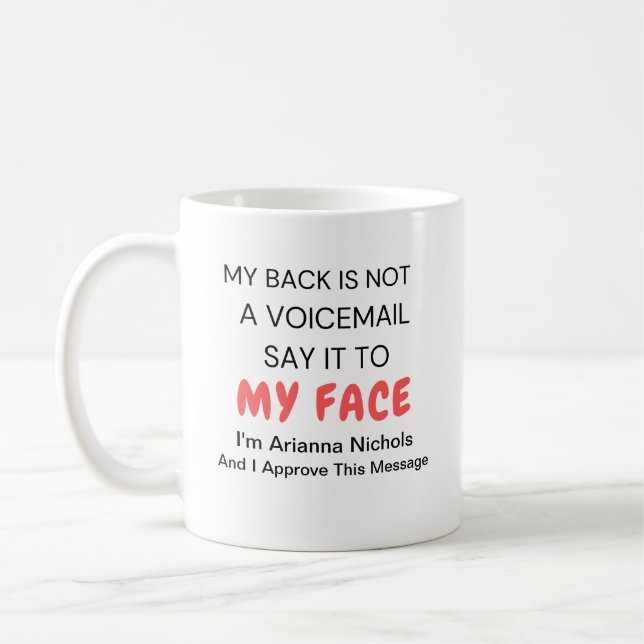 Personlig Funny Humor Sarcasm Kaffemugg (Vänster)
