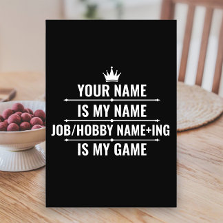 Personlig Funny Job och Hobby Namn Bordsnummer