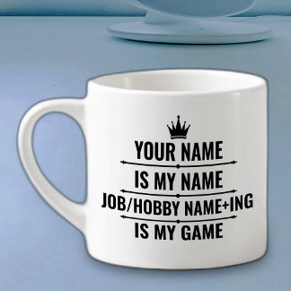 Personlig Funny Job och Hobby Namn Espressomugg