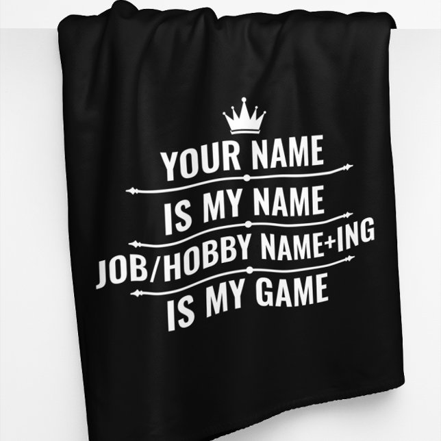 Personlig Funny Job och Hobby Namn Fleecefilt (Skapare uppladdad)
