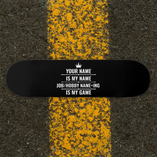 Personlig Funny Job och Hobby Namn Mini Skateboard Bräda 18,5 Cm