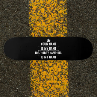 Personlig Funny Job och Hobby Namn Mini Skateboard Bräda 18,5 Cm