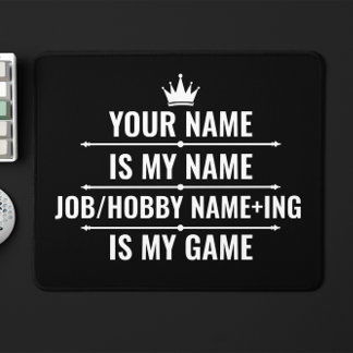 Personlig Funny Job och Hobby Namn Musmatta
