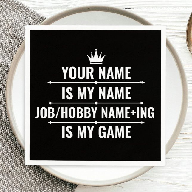 Personlig Funny Job och Hobby Namn Pappersservett (Skapare uppladdad)