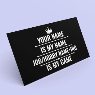 Personlig Funny Job och Hobby Namn Visitkort