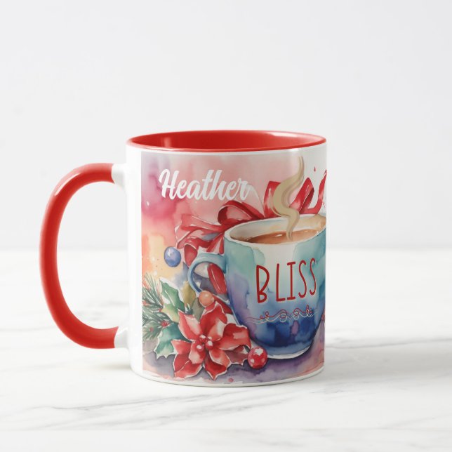 Personlig Funny julkaffe Mugg (Vänster)