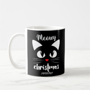 Personlig Funny Meowy jul Mugg