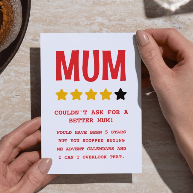 Personlig Funny Mors dag Card för Morsa (UK) Inbjudningar (Personalised Funny Mother's Day Card for Mum  )