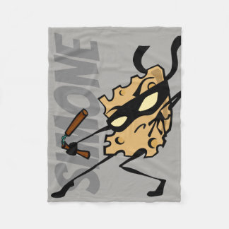 PERSONLIG FUNNY NINJA CHEESE FLEECE BLANKET