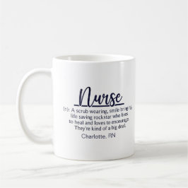 Personlig Funny Nurse-definition Kaffemugg
