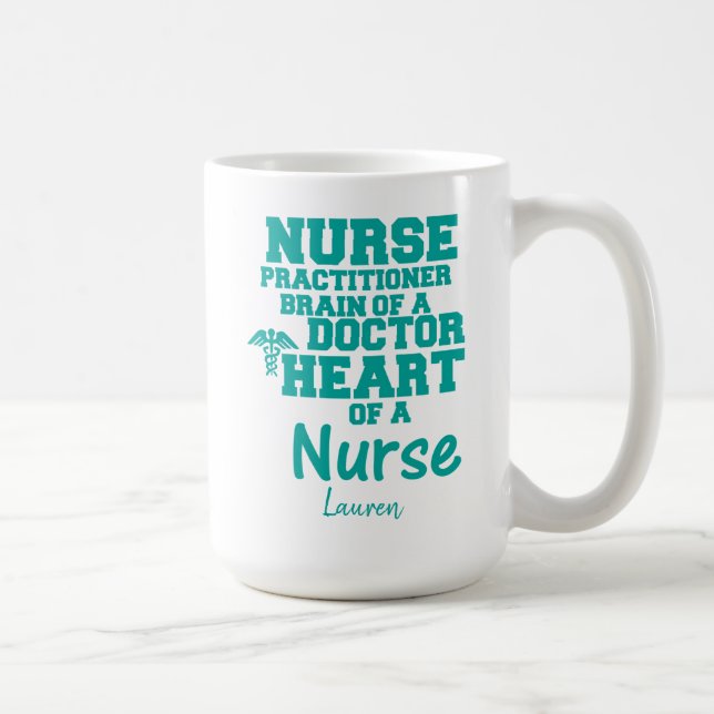 Personlig Funny Nurse Practister Coffee Mugg (Höger)