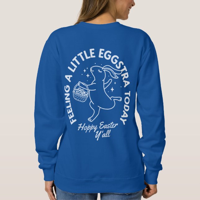 Personlig Funny Påskhare Shirt med Namn T (Baksida)