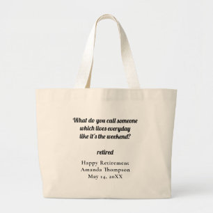 Personlig Funny Pension Gift Jumbo Tygkasse