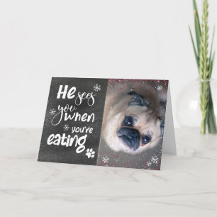 Personlig Funny Pet Photo Family jul Helgkort