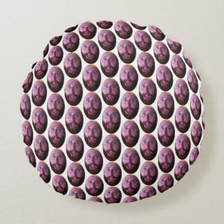 Personlig Funny Photo Ansikte Pillow Rund Kudde