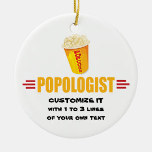 Personlig Funny Popcorn Julgransprydnad Keramik