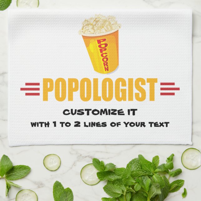 Personlig Funny Popcorn Kökshandduk (Vikta)