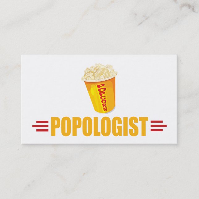 Personlig Funny Popcorn Visitkort (Framsida)