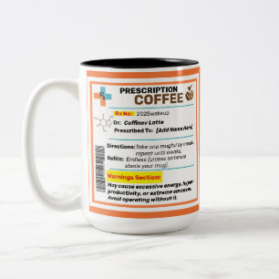 Personlig Funny Prescription Coffee Mugg
