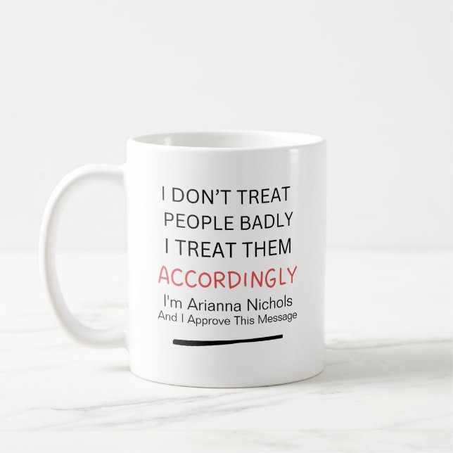Personlig Funny Roligt Quote Sarcasm Typography Kaffemugg (Vänster)